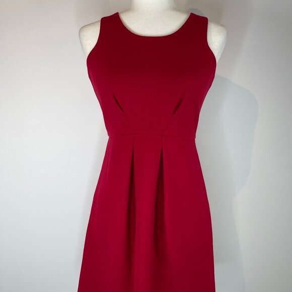 LOFT Red Sleeveless Dress size 0P - Picture 1 of 5
